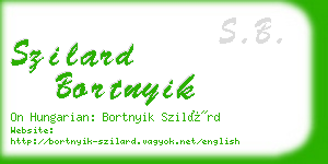 szilard bortnyik business card